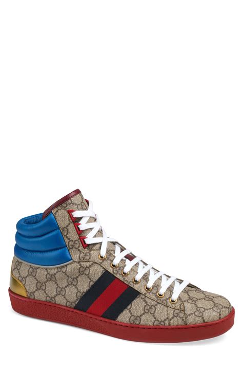 gucci ace high top strap sneaker resell|gucci ace sneakers nordstrom.